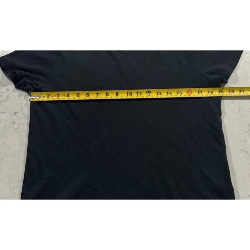 Banana Republic Dress Vee T-Shirt Mens Small Black V Neck Cotton Short Sleeve